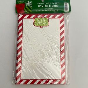 NWT Christmas Party Invitations- 10 counts